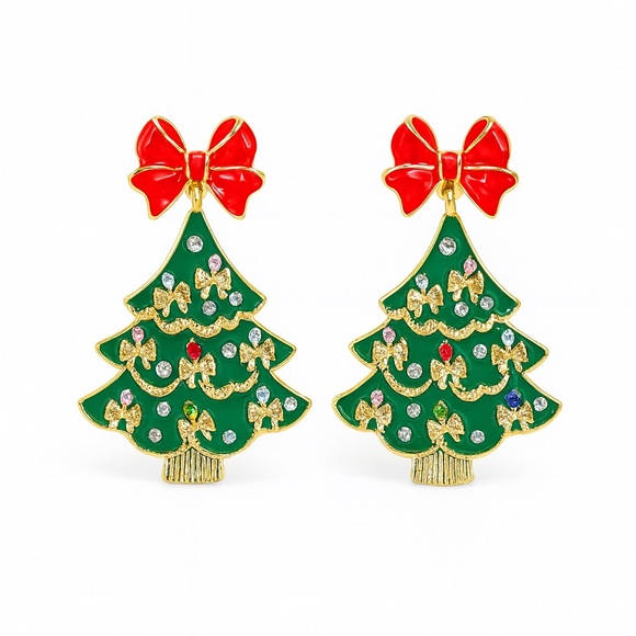 Anthropologie Jewelry - ⚜️ Elegant Christmas Tree Earrings 🎄